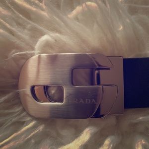 Men’s black Prada belt